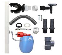 Kit de remplissage de récupérateur d'eau de pluie pour tuyaux de descente, collecteur d'eau de pluie, kit de dérivation pour baril de pluie, connecte les tuyaux de descente