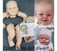 Kit De Renaissance En Vinyle, 21 Pouces, Kit Populaire De Bricolage, Réel, Vierge, Réaliste, Doux, Ouvert, Yeux De Noël, Cadeau De Peau, I0y5