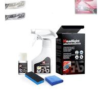 Kit de rénovation de phares Automobiles avec Spray et Agent de cristallisation, kit nettoyant céramique pour phares Automobiles et Rayures (1PCS)