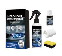 Kit De Rénovation Phares | Spray Nettoyant Optiques Longue Durée | Agent De Restauration Phares | pour voiture, camion, camping-car, quad, tracteur, berline, pick-up