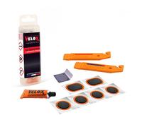 Kit de réparation 6 pièces + dissolution + 1 rape+ démonte pneu vélo Velox Noir