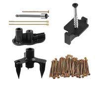 Kit De Réparation Anti-Grincement Pour Plancher - 5 Outils et 80 Vis Inclus - Correcteur De Plancher Stratifié Qui Grince | Pour Réparation Installation Rénovation Chambre Cuisine Sous-Sol