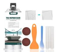 Kit de Réparation Baignoire Blanc,Kit Réparation Carrelage,Kit de Réparation Baignoire Acrylique,Kit Réparation Receveur Douche,Kit de Réparation D'Évier Céramique pour Rayures Trous Fissures(100g)