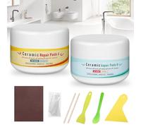 Kit de Réparation Baignoire, Kit Reparation Carrelage, Kit de Réparation D'émail, Kit de Réparation de Receveur de Douche en Évier, pour réparer les rayures, les trous, les fissures, les Bosses
