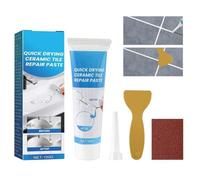 Kit de réparation carrelage blanc,Kit de réparation céramique Kit de réparation d'émail étanche étanche,Pâte de réparation rayures