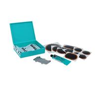 Kit de réparation chambre à air voiture boîte 4 pcs 37mm + 2 pcs 45mm + 1 pc 54mm + 1 pc 75mm + 1pc 74x37mm + colle 10g + papier ponce avec notice Tip Top tt12 506 0519 Bleu