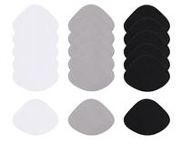 Kit de Réparation Chaussures Yicoovey - 18 Patchs Textiles (70x86 mm), Adhésion Puissante & Respirant, Blanc/Noir/Gris pour Chaussures/Rembourrage