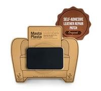Kit de réparation cuir autocollant pour canapé, siège auto - Noir 10×6cm | L’original patch de réparation cuir tout-en-un MastaPlasta - qualité tapisserie, aucun outil nécessaire. Britannique.