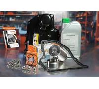 Kit de réparation d'accumulateur de pression KITRONIC DQ200 pour DSG, à sec 7 compatible avec VW assemblage, joint, carter d'huile et 1L d'huile Volkswagen, vis en aluminium | YMZ110
