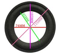 Kit de réparation d'anneaux de bord de surround de mousse de haut-parleur,remplacement de mousse,4.5 amaran,bricolage - Type 4.5 inch-2PCS