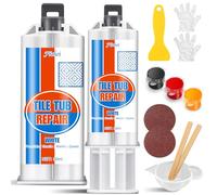 Kit de Réparation de Baignoire Blanc 100ml - Kit Reparation Baignoire Acrylique, Kit Réparation D'Évier en Céramique Répare Fissures, Bosses, Trous et Rayures de Baignoire, Plus D'options de Couleurs