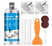 Kit de Réparation de Baignoire,Pâte de Réparation de Carrelage, Kit Reparation Carrelage,Adhésif pour la Réparation des Carreaux pour Réparer Efficacement les Trous, Fissures, éraflures