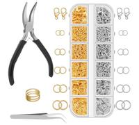 Kit de réparation de bijoux - Fermoirs de collier et mécanismes de fermeture - Accessoires de bricolage faits à la main pour le quotidien, les voyages, les festivals, les mariages