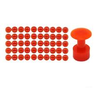 Kit de réparation de bosses en nylon 50 pièces pour véhicule pour dommages causés par la grêle et correction de bosses du panneau extérieur (rouge)