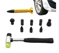 Kit De Réparation De Bosses - Ensemble D'outils De Carrosserie Automobile 250 G | Marteau De Débosselage Sans Peinture En Caoutchouc Et Métal Avec 9 Têtes Remplaçables | Stylo De Nivellement De Pannea