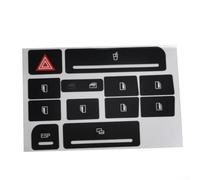 Kit de réparation de boutons pour A4 B6 B7, 1 autocollant de rechange pour porte-gobelet ESP, bouton poussoir, vinyle noir avec lettrage blanc, résistant à la lumière du soleil, convient pour