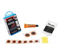Kit de réparation de boyau VELOX pour vélo loisir - rustines, colle et file