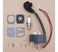 Kit de réparation de carburateur de bobine d'allumage,bougie d'allumage pour Stihl HS81 HS81R HS81T HS86 HS86R d'herbe 4237 400 1302 w
