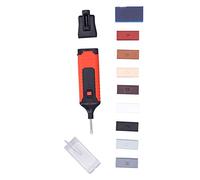 Kit de Réparation de Carrelage avec Stylo Chauffant électrique, avec Blocs de Cire de 8 Couleurs, Bloc de Grattage, Jersey, Bloc D'éponge de Polissage pour Carreaux de Céramique,