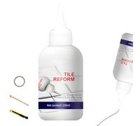 Kit de réparation de carrelage blanc, émail est imperméable et à séchage rapide, le mastic intérieur blanc convient pour réparer les rayures, réparer les fissures dans les lavabos (blanc, 150 ml)