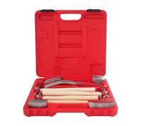 Kit de réparation de carrosserie automobile 9 pièces comprenant marteaux, tas et outils de débosselage, avec coffret à outils, pour réparer les bosses et les coups de portière