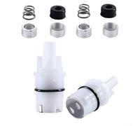 Kit de réparation de cartouche de robinet en plastique pour RP42096 pour remplacement PEERLESS Comprend 2 cartouches de valve ressorts en acier inoxydable Sièges en caoutchouc Écrous de roue Blanc