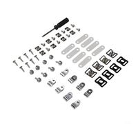 Kit de réparation de casque de football avec 49 clips R en caoutchouc, écrous et vis pour équipement de protection de hockey, baseball, softball