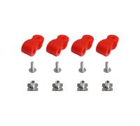 Kit de réparation de casque de football avec vis, écrous, clips en plastique - matériel multi-sport Fix rouge