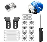 Kit de réparation de casques de football et de hockey, 31 pièces, avec visières, clip, mentonnières, adaptateur, vis, écrou, durable