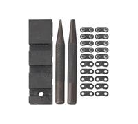 Kit de réparation de chaîne de poche pour tronçonneuse de 90 cm - Kit d'outils pour chaînes de 6,35 mm, 3/8,5 cm LP, 825,5 cm, 0,95 cm, 1026,2 cm, aiguille à riveter, chaîne cassée, base avec 10