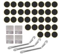 Kit De RéParation De Chambre à Air De VéLo, Outil De RéParation De Crevaison, Levier De Pneu/Patch De Pneu/RâPe MéTallique 39 PièCes