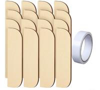 Kit de réparation de charnière avec plaques de remplissage en bois massif 8,9 x 2,8 x 0,3 cm et ruban adhésif double face pour renfort de cadre (C)