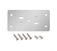 Kit de réparation de charnière d'armoire avec vis de montage, charnière en acier inoxydable et planche de réparation de base pour meubles, tables, lits et commodes