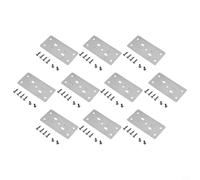 Kit de réparation de charnière d'armoire avec vis de montage pour fixation de porte d'armoire en bois, support de renfort latéral de charnière en acier inoxydable, 1/(2# (panneau de réparation de base