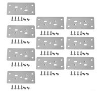 Kit de réparation de charnière d'armoire en acier inoxydable avec vis de montage pour une réparation durable des panneaux de porte et cadres de meubles (1# (2# (panneau de réparation de base) 10
