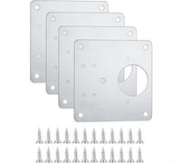 Kit de réparation de charnière en acier inoxydable pour fixer des charnières de porte d'armoire usées et des points de fixation de panneau de renfort (2 pièces)