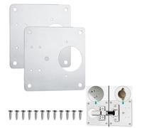 Kit de réparation de charnière en acier inoxydable pour restauration de porte d'armoire de cuisine et renfort avant de tiroir (2 pièces)