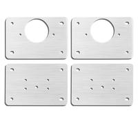 Kit de réparation de charnières en acier inoxydable, plaque de fixation for armoire, bac, outils de montage, charnières for portes de placard de cuisine et de meubles(2pc a)