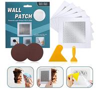 Kit de réparation de cloisons sèches, 10.2 cm x 10.2 cm, kit de réparation auto-adhésif, grand trou pour cloison sèche, plaque de tôle, plaque de métal en aluminium pour plafond et mur sec (5 pièces)