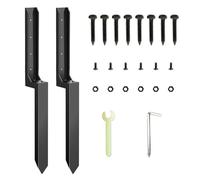 Kit de réparation de clôture, maillage métallique, pic solide, stabilisateur de poste à fixation rapide, design robuste 80 cm, pour postes en bois, idéal pour la réparation inclinée