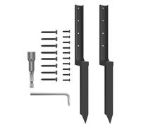 Kit de Réparation de Clôture - Pointe de Réparation pour Poteau | Pointes de Remplacement Métalliques Renforcées Faciles à Installer pour Clôture Inclinée