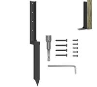 Kit De Réparation De Clôture - Remplacement Épais, Ancrages Au Sol, Jeu De Pointes en Métal Souple, Support Facile À Fixer, Stabilisateur De Poteau Extérieur | pour La Restauration De Clôture De