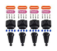 Kit de réparation de connecteur de faisceau de câblage de bobine d'allumage, Kit de réparation adapté à Audi A4 A6 A8 adapté au remplacement de bobine de voiture VW 1J0998724, 1/4 ensemble ( Color : 4