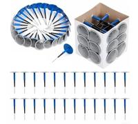 Kit de réparation de crevaison de pneu de voiture 24 pièces 36 mm patchs en caoutchouc avec tige en métal pour voiture, moto, bus et équipement agricole