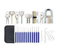 Kit de réparation de crochet portable de 17 pièces avec loquets d'entraînement transparents et poignées ergonomiques antidérapantes pour un rangement sécurisé et un équipement de verrouillage