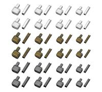Kit de réparation de fermeture éclair de 48 pièces, fermeture éclair métallique de rechange, curseur de tête de verrouillage pour fermeture éclair, pour coudre, remplacer, bricoler les fermetures