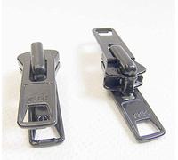 Kit de réparation de fermeture éclair - Noir Bateau Toile Vislon Double Languette de tirette en métal - 2 curseurs par paquet - Fabriqué aux États-Unis