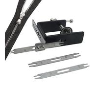 Kit de réparation de fermeture éclair | Tirettes de rechange pour fermeture éclair | Outil de gabarit de fermeture éclair | Extracteur de glissière en acier inoxydable | Accessoire de couture pour
