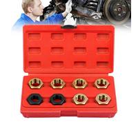 Kit de réparation de fil - Filetage - Chasse - Filetage - Chasse de persécution - 8 pièces - Kit de restauration - Outil de réparation portable Hex Tap - Accessoires de dés pour automobiles