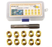 Kit de réparation de filetage 11 pièces avec inserts pour M14 x 1 25 et robinet pour M16 x 1 25